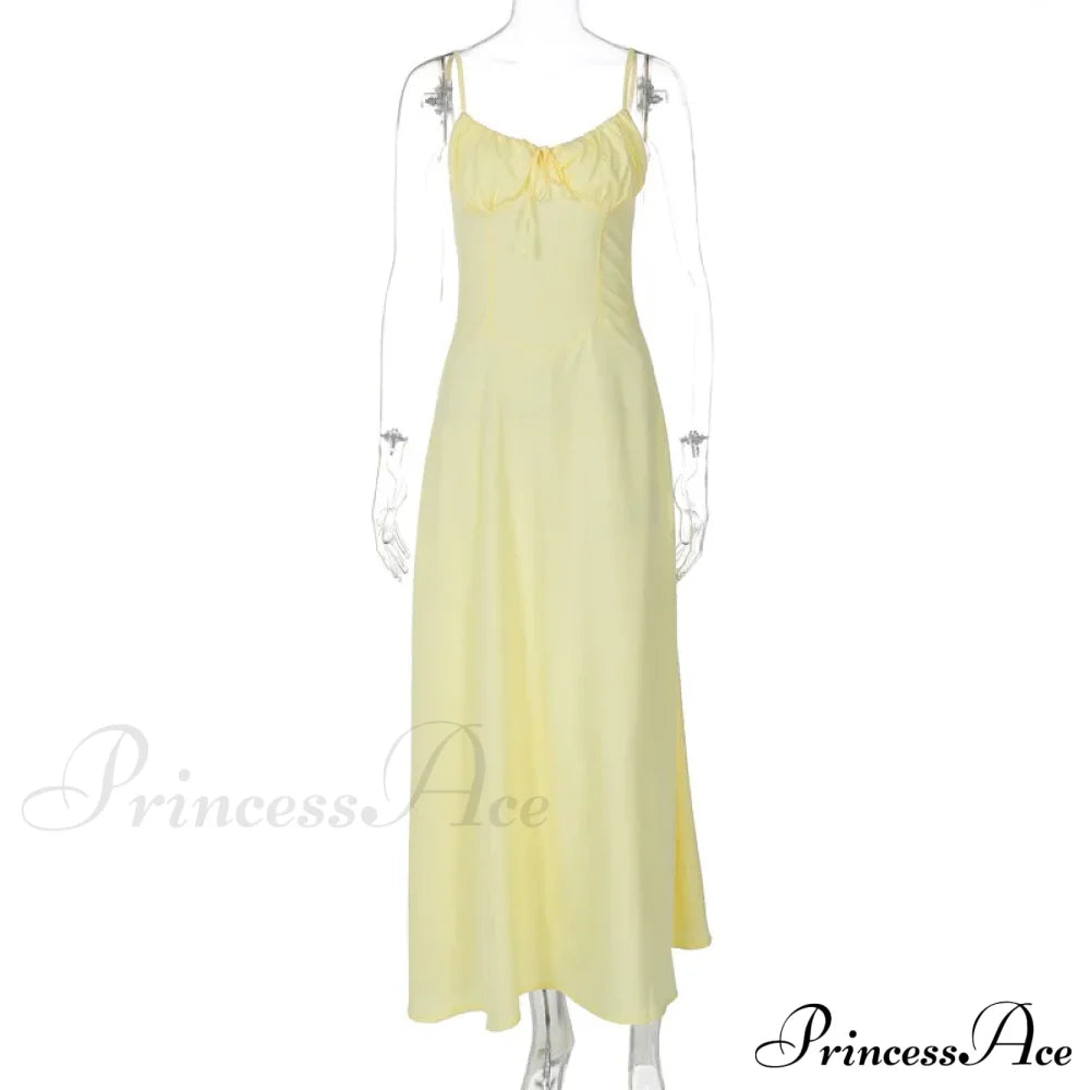 Cami Tie Up Charming Solid Maxi Dress image 17