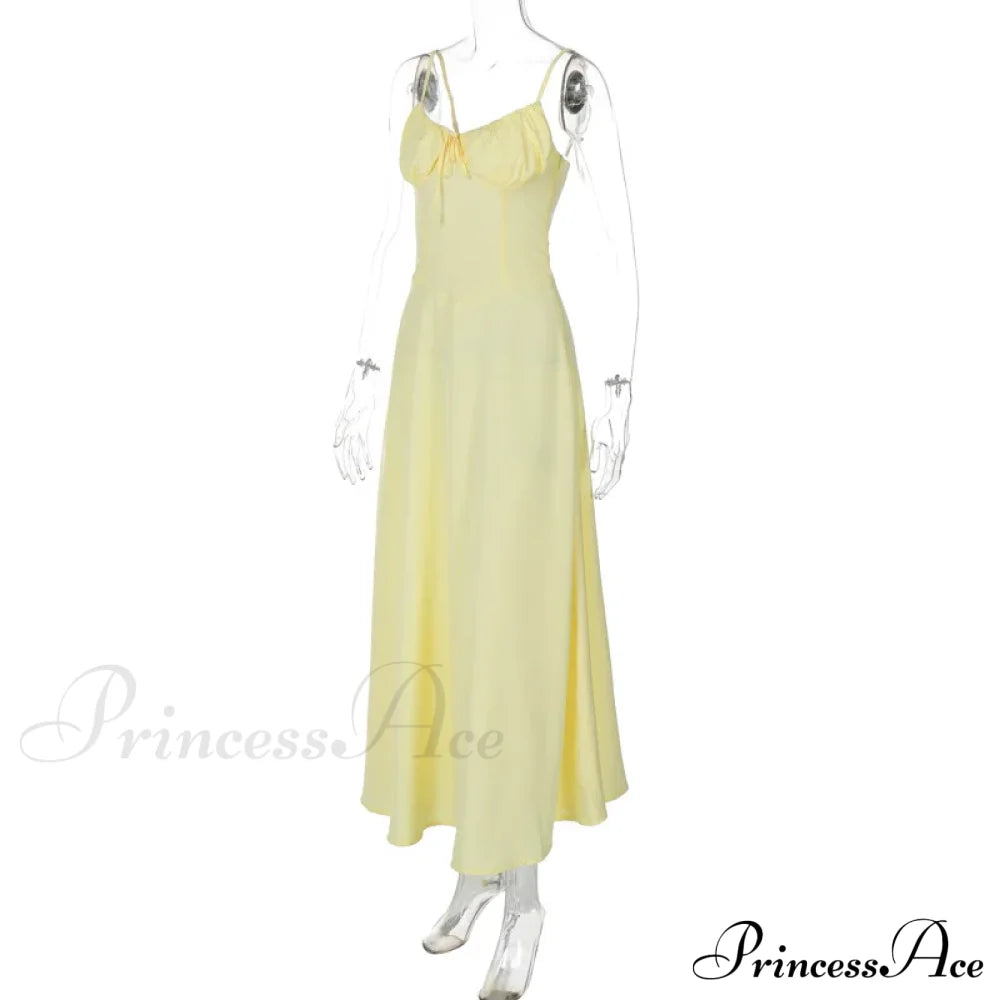 Cami Tie Up Charming Solid Maxi Dress image 18
