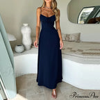 Cami Tie Up Charming Solid Maxi Dress image 14