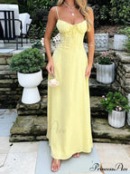 Cami Tie Up Charming Solid Maxi Dress image 7
