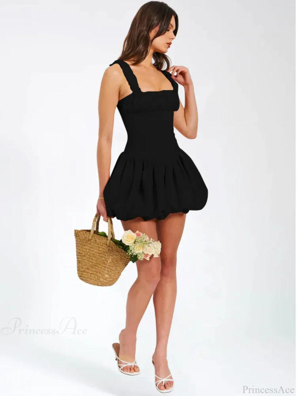 Camisole Pleated Zipper Mini Dress image 5