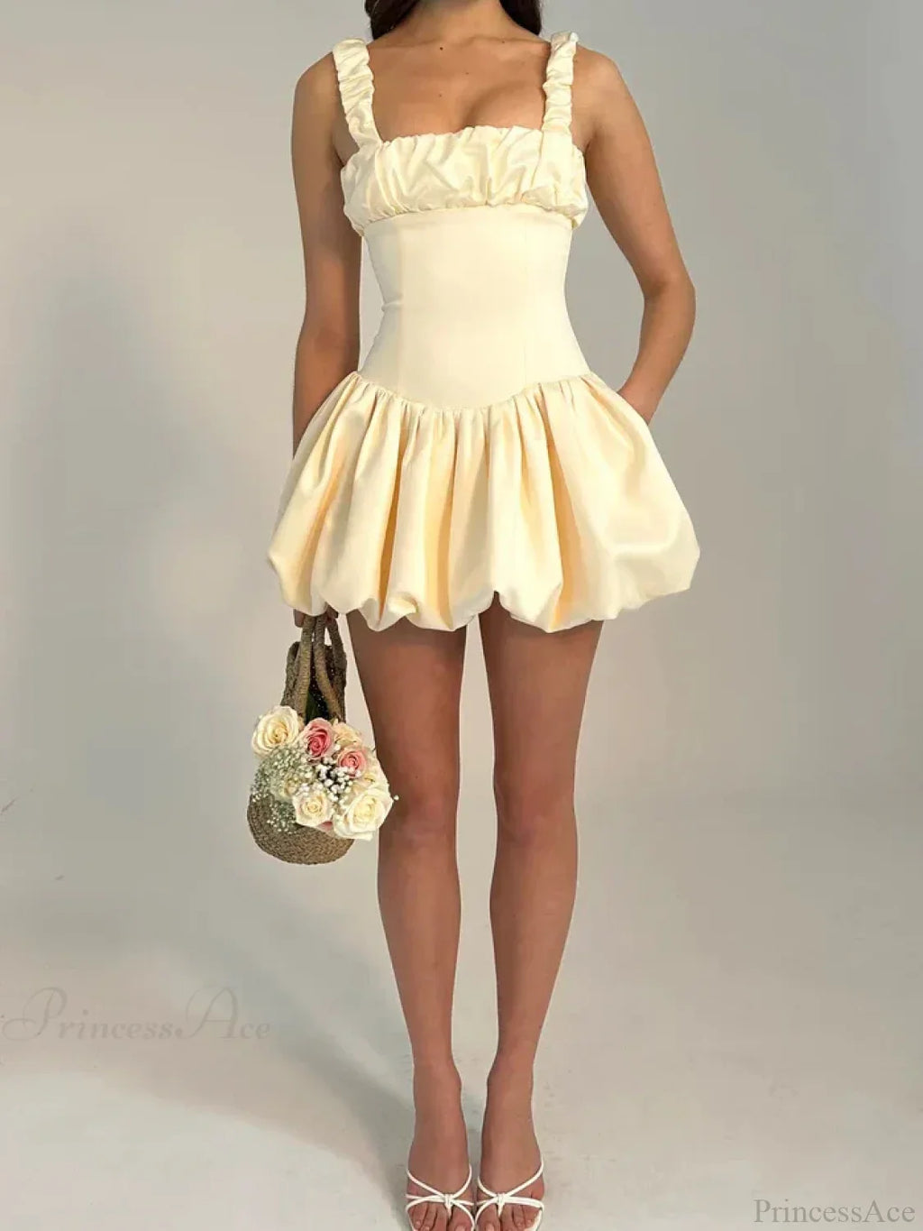 Camisole Pleated Zipper Mini Dress image 6