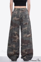 Camo High Waist Wide Leg Cargo Pants image 4