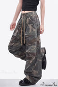 Camo High Waist Wide Leg Cargo Pants image 1