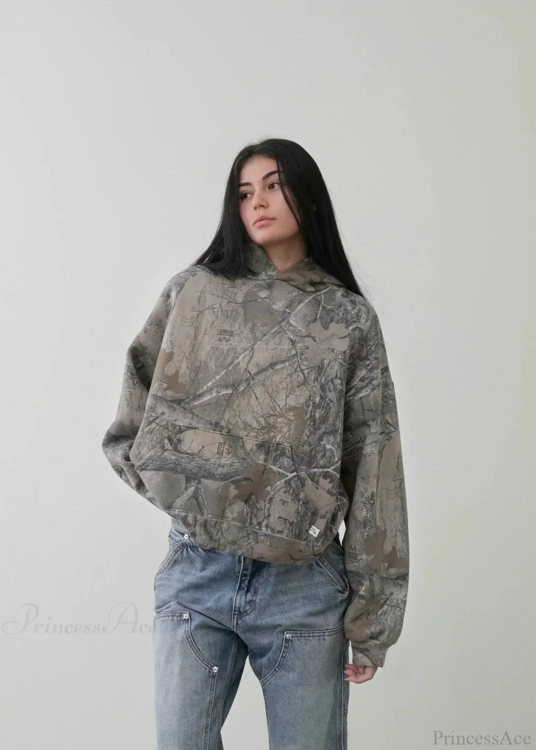 Camo Printed Oversized Hoodie image 1