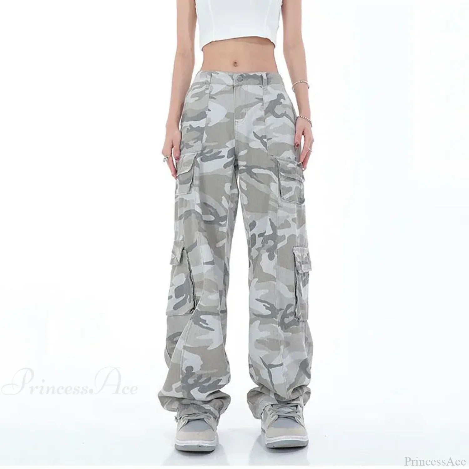 Camouflage Cargo Streetwear Pants image 2