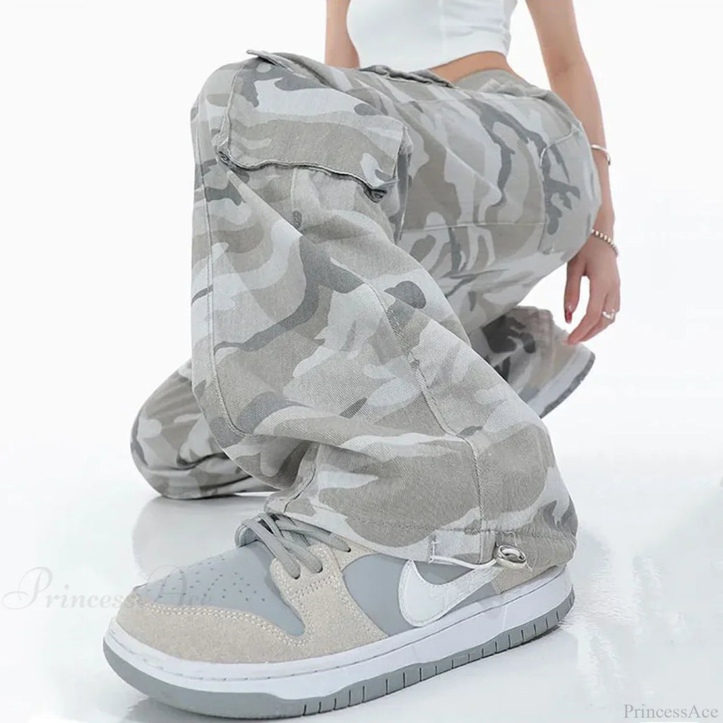 Camouflage Cargo Streetwear Pants image 4