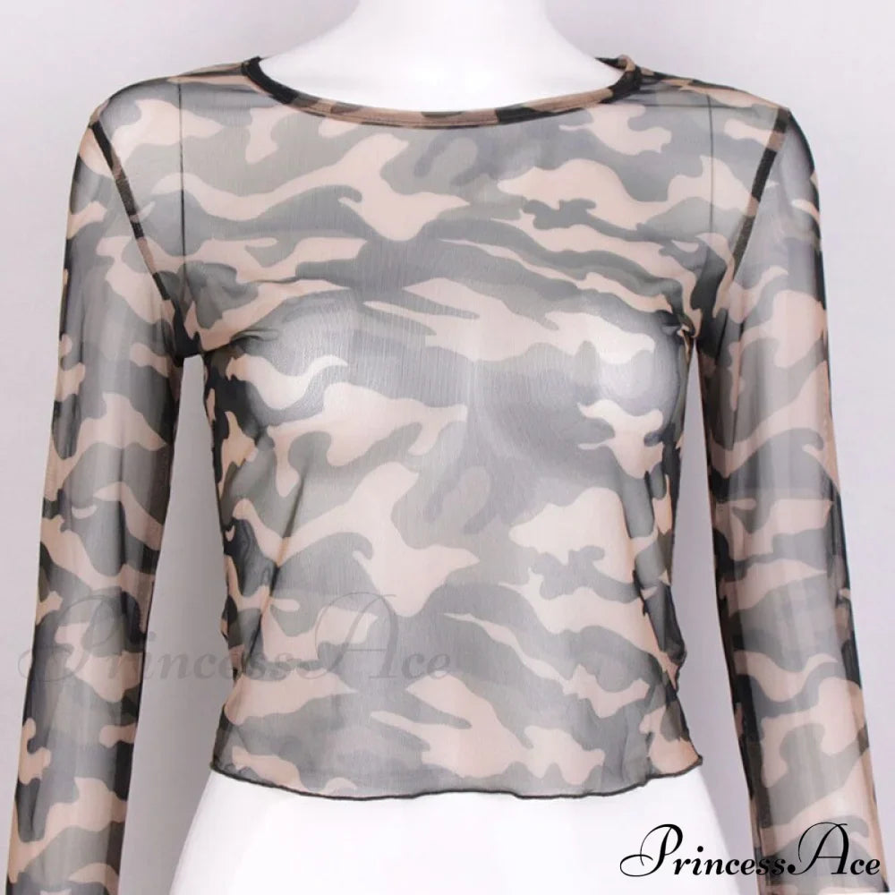 Camouflage Print T-shirt image 6