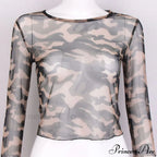 Camouflage Print T-shirt image 6