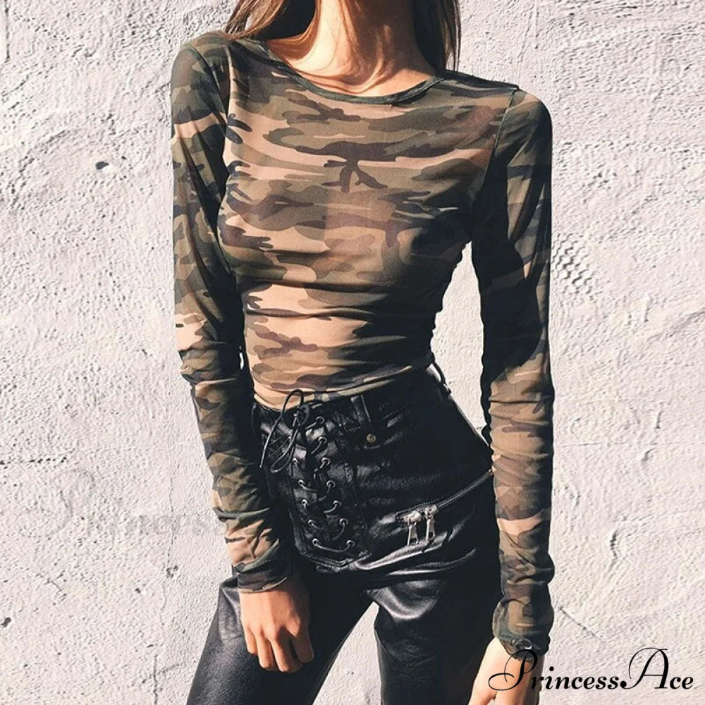 Camouflage Print T-shirt image 4