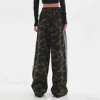 Camouflage Striped Loose Jogging Pants image 6