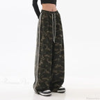 Camouflage Striped Loose Jogging Pants image 4