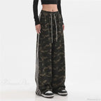 Camouflage Striped Loose Jogging Pants image 3