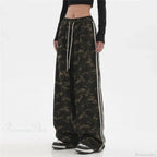 Camouflage Striped Loose Jogging Pants image 1