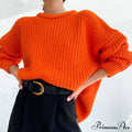 Candy Color Crewneck Pullover Modern Sweater - Light Blue image 1