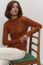 Candy Color Sheer Crew Neck Knit Sweater image 9