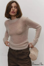Candy Pastels Sheer Crew Neck Lightweight Knit Top image 15