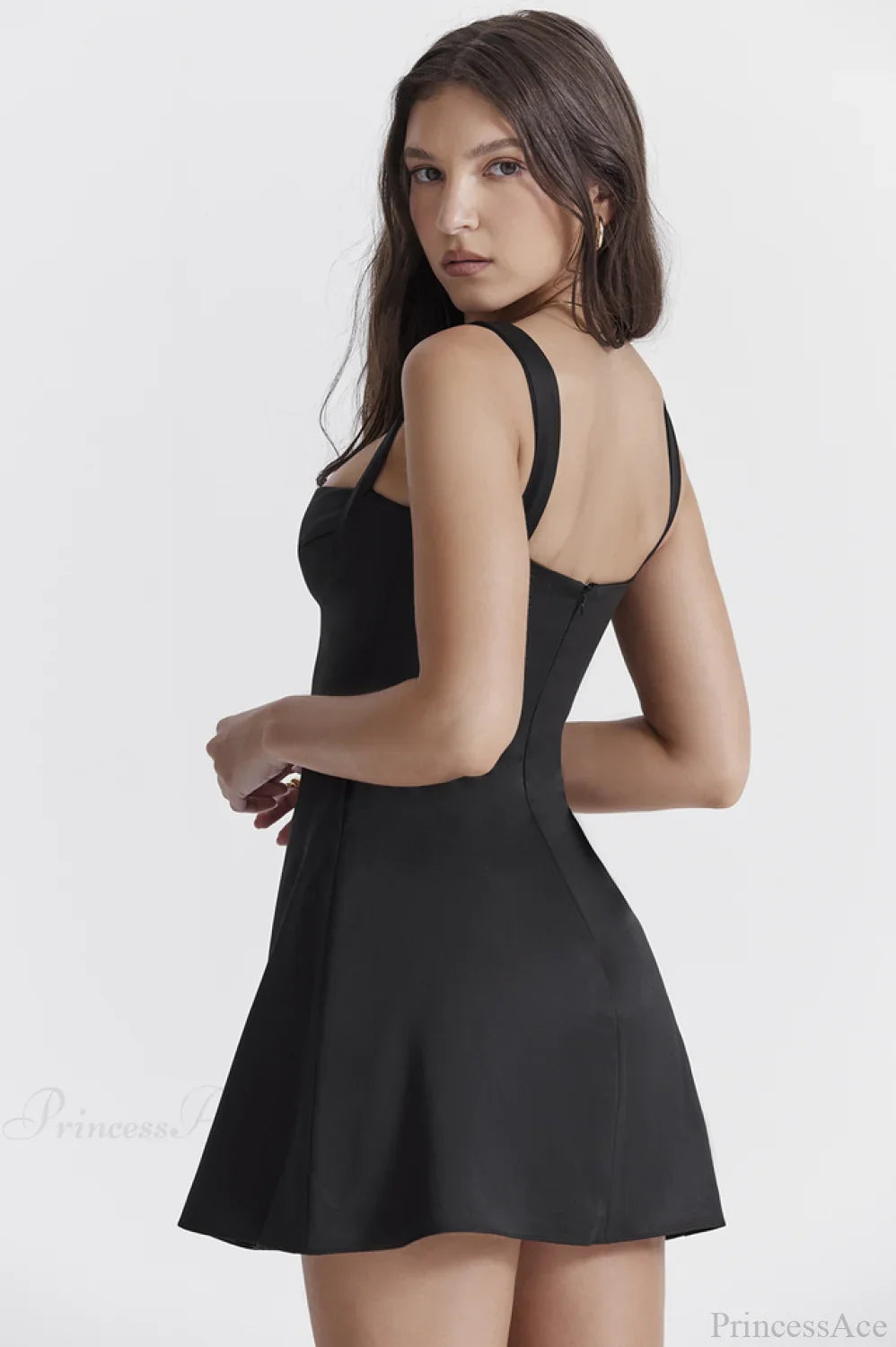 Cane Black Stylish Mini Dress image 5