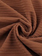 Caramel Corduroy Graceful Slit Midi Skirt image 4