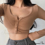 Cardigan V-neck Solid Arm Women's Long Slim Korean - Color image 4