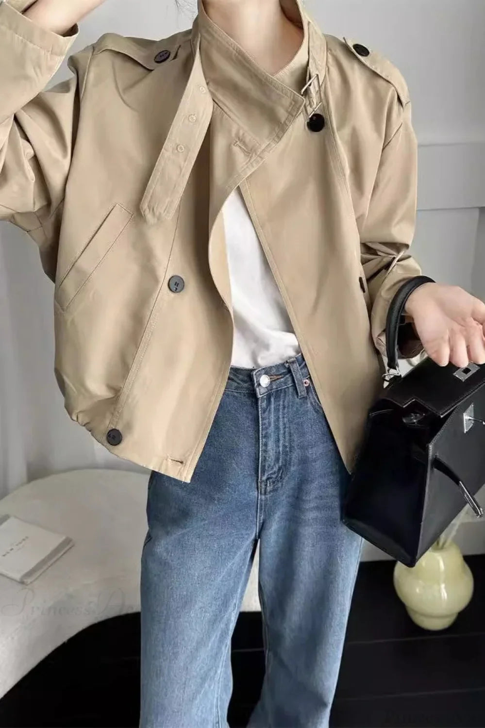 Cargo Cropped Casual Loose Jacket image 4