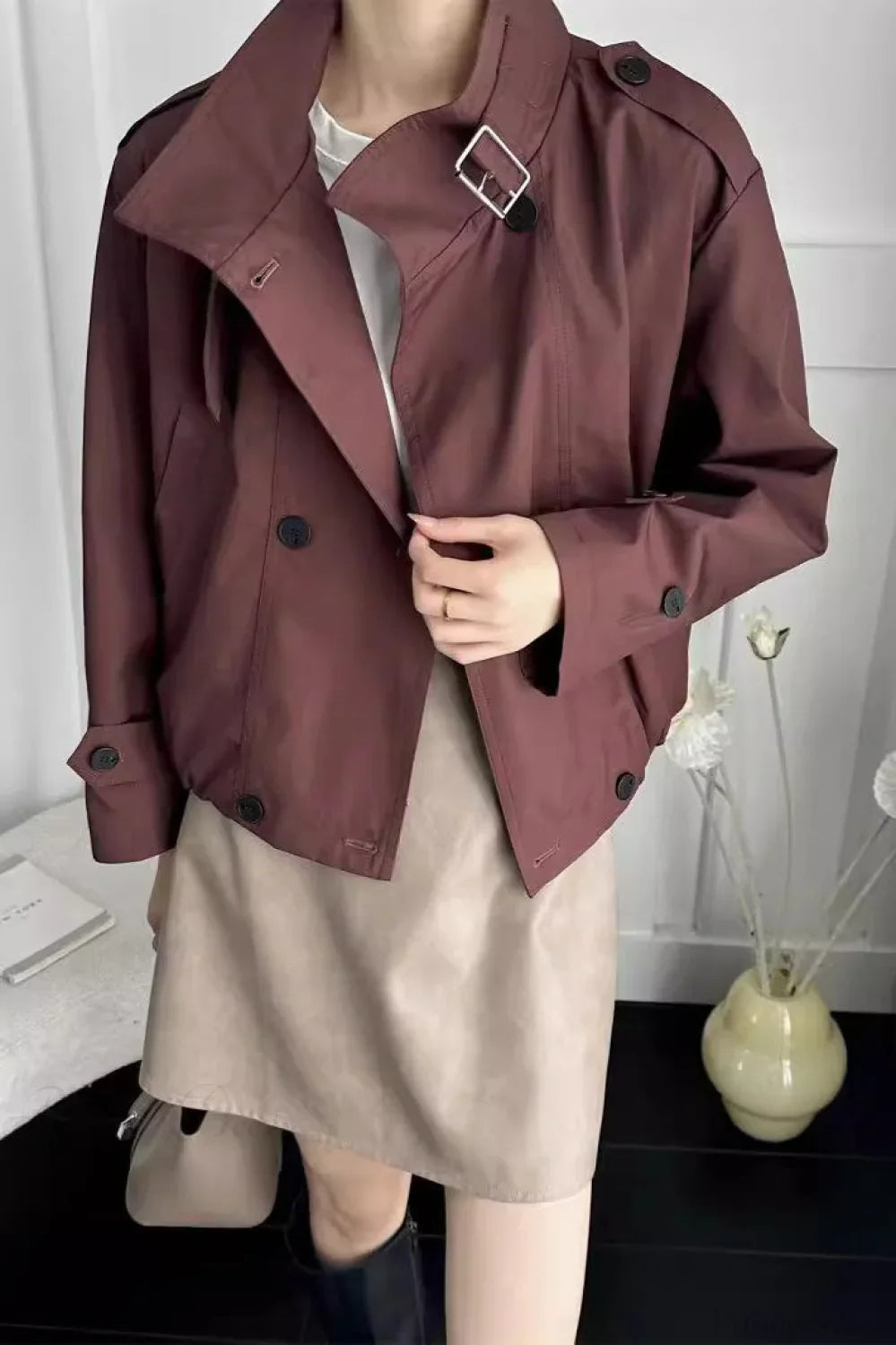 Cargo Cropped Casual Loose Jacket image 1