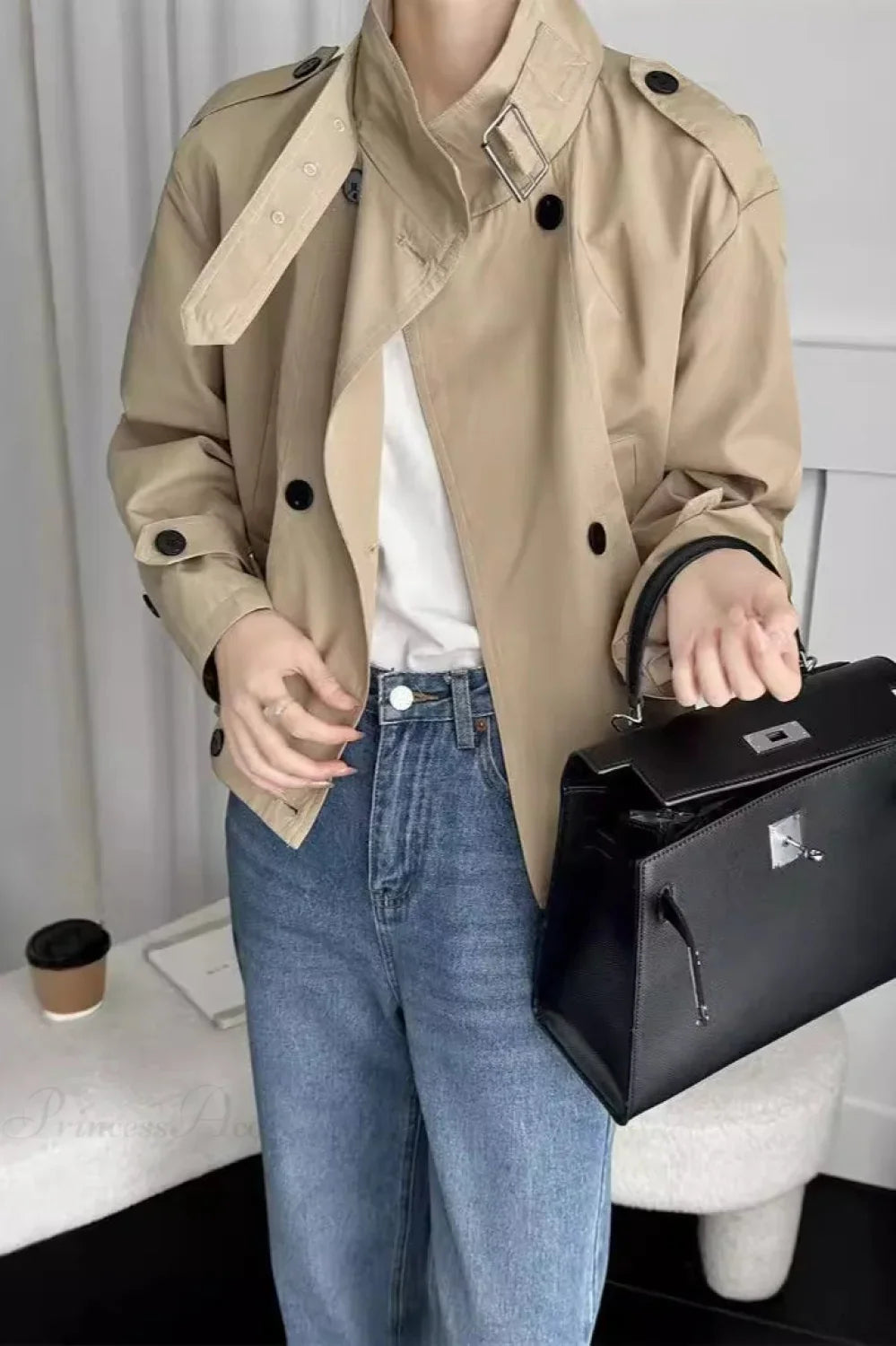 Cargo Cropped Casual Loose Jacket image 3