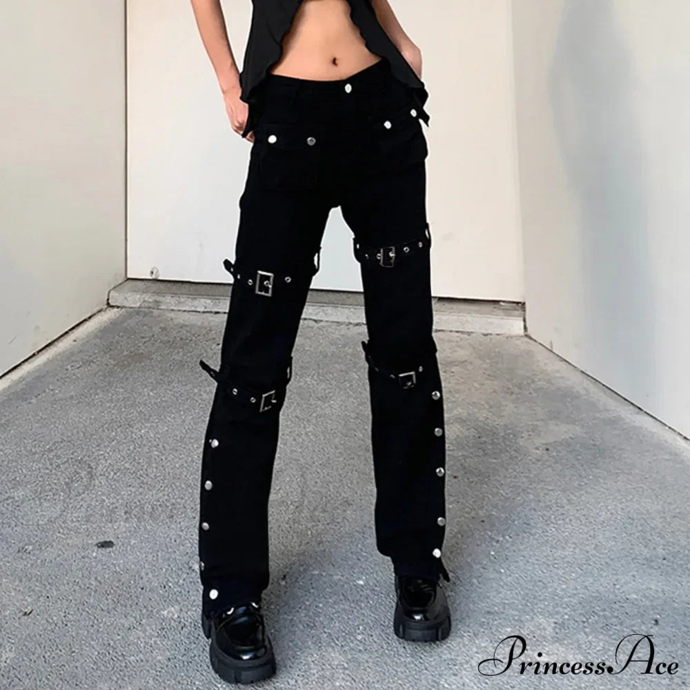 Cargo Flared Wide Leg Streetwear Jeans image 2