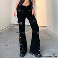 Cargo Flared Wide Leg Streetwear Jeans image 1