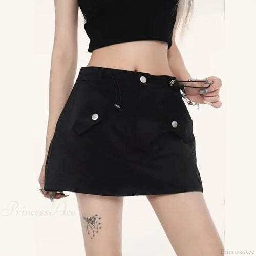 Cargo Pocket Drawstring Skirt image 2