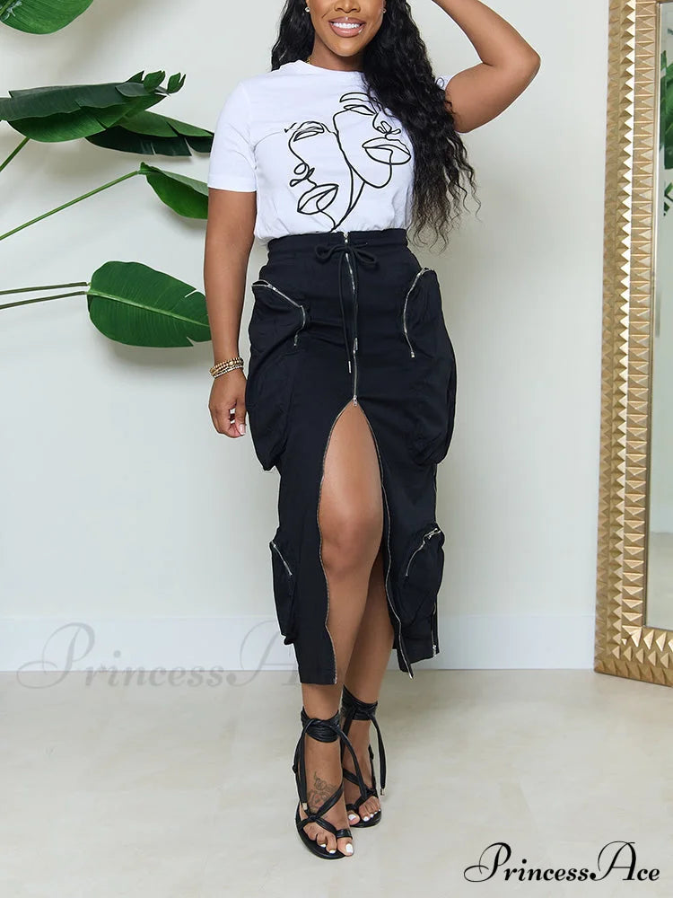 Cargo Pocket Graceful Micro Mini Skirt image 1
