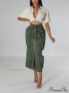 Cargo Pocket Graceful Micro Mini Skirt image 23