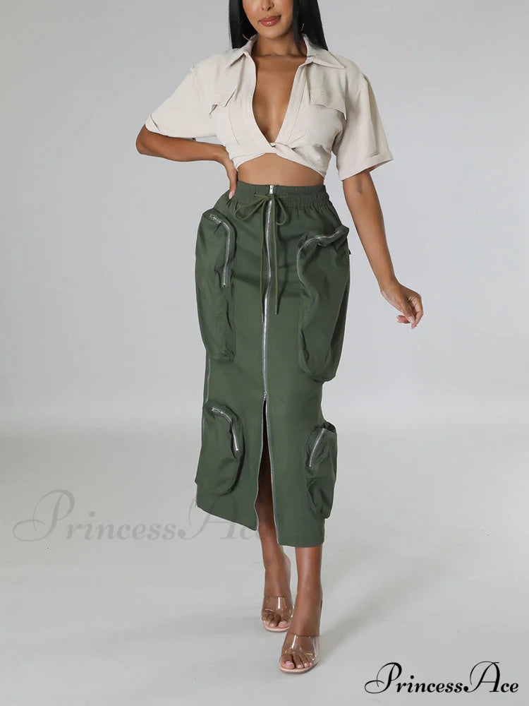 Cargo Pocket Graceful Micro Mini Skirt image 23