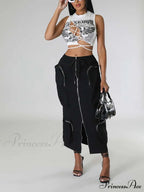 Cargo Pocket Graceful Micro Mini Skirt image 3