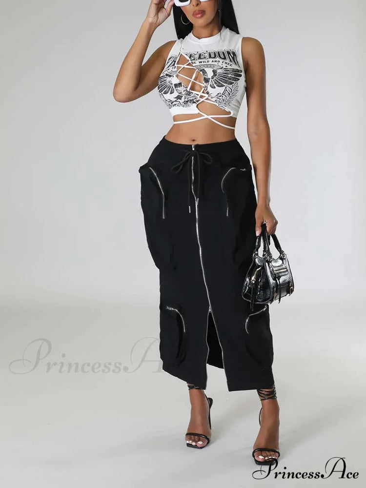 Cargo Pocket Graceful Micro Mini Skirt image 3