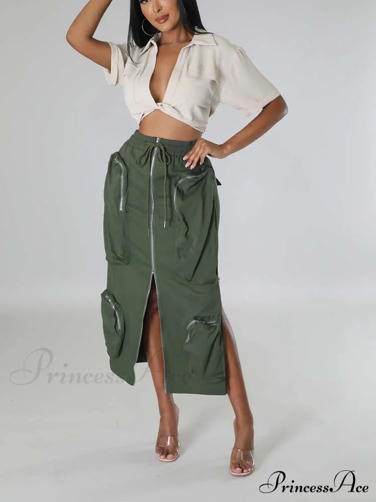 Cargo Pocket Graceful Micro Mini Skirt image 24