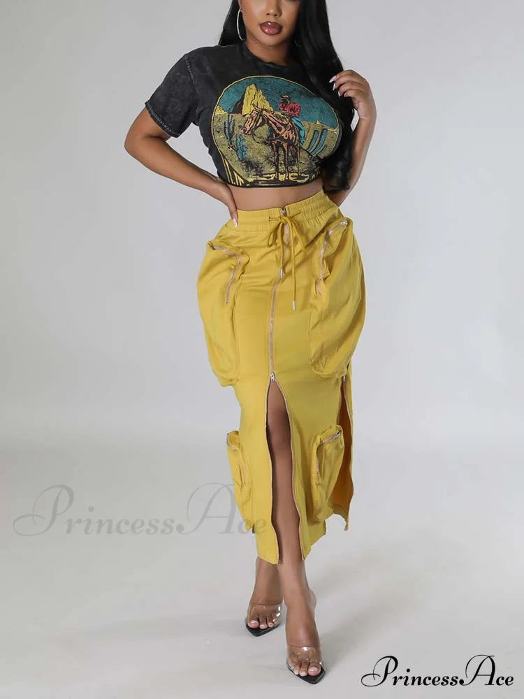 Cargo Pocket Graceful Micro Mini Skirt image 10