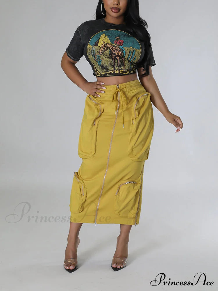 Cargo Pocket Graceful Micro Mini Skirt image 9