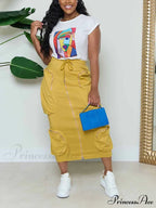 Cargo Pocket Graceful Micro Mini Skirt image 6