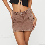 Cargo Pocket Low Waist Skirt image 5