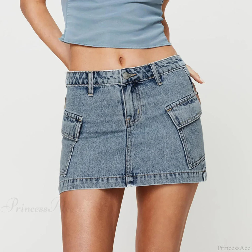 Cargo Pocket Low Waist Skirt image 6
