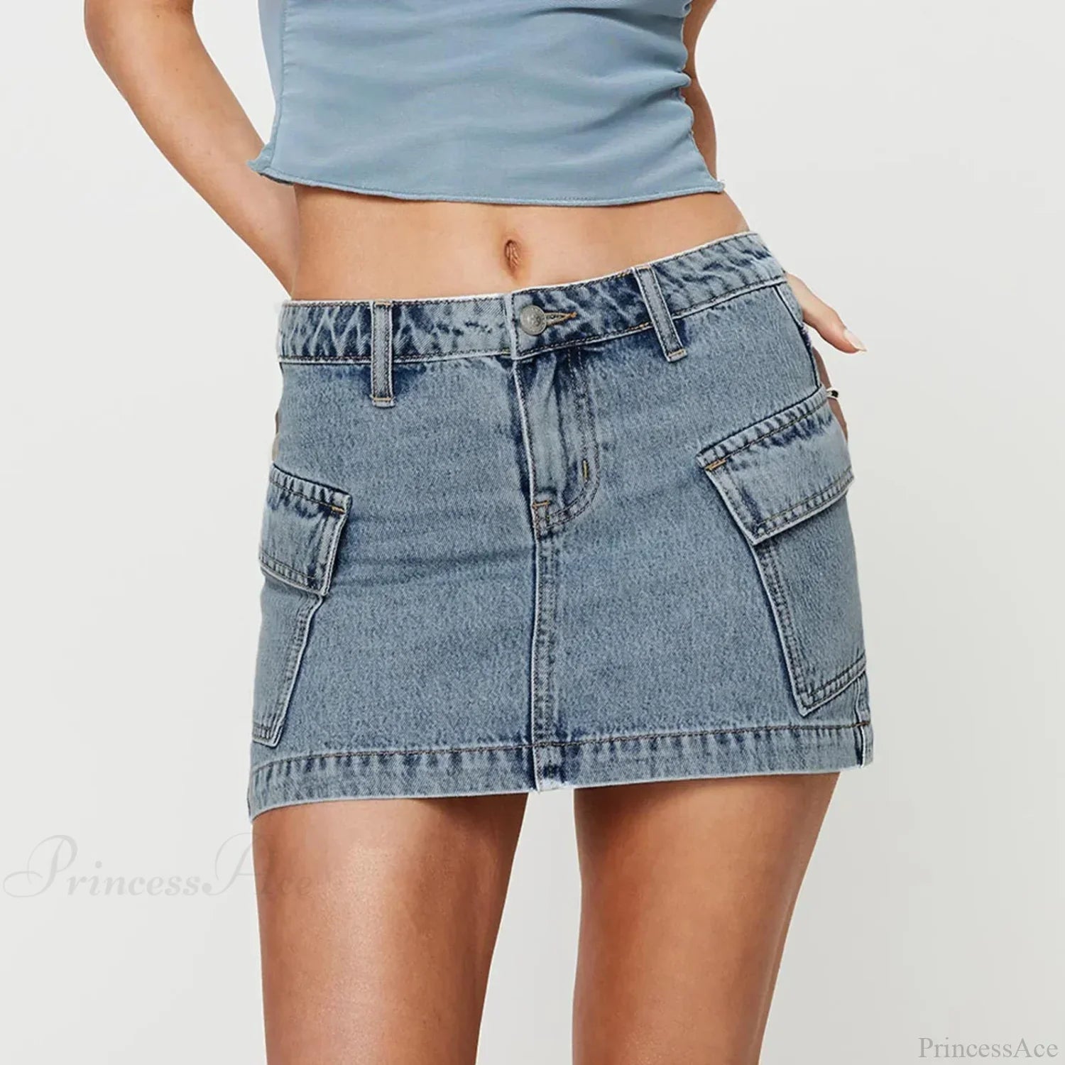 Cargo Pocket Low Waist Skirt image 6