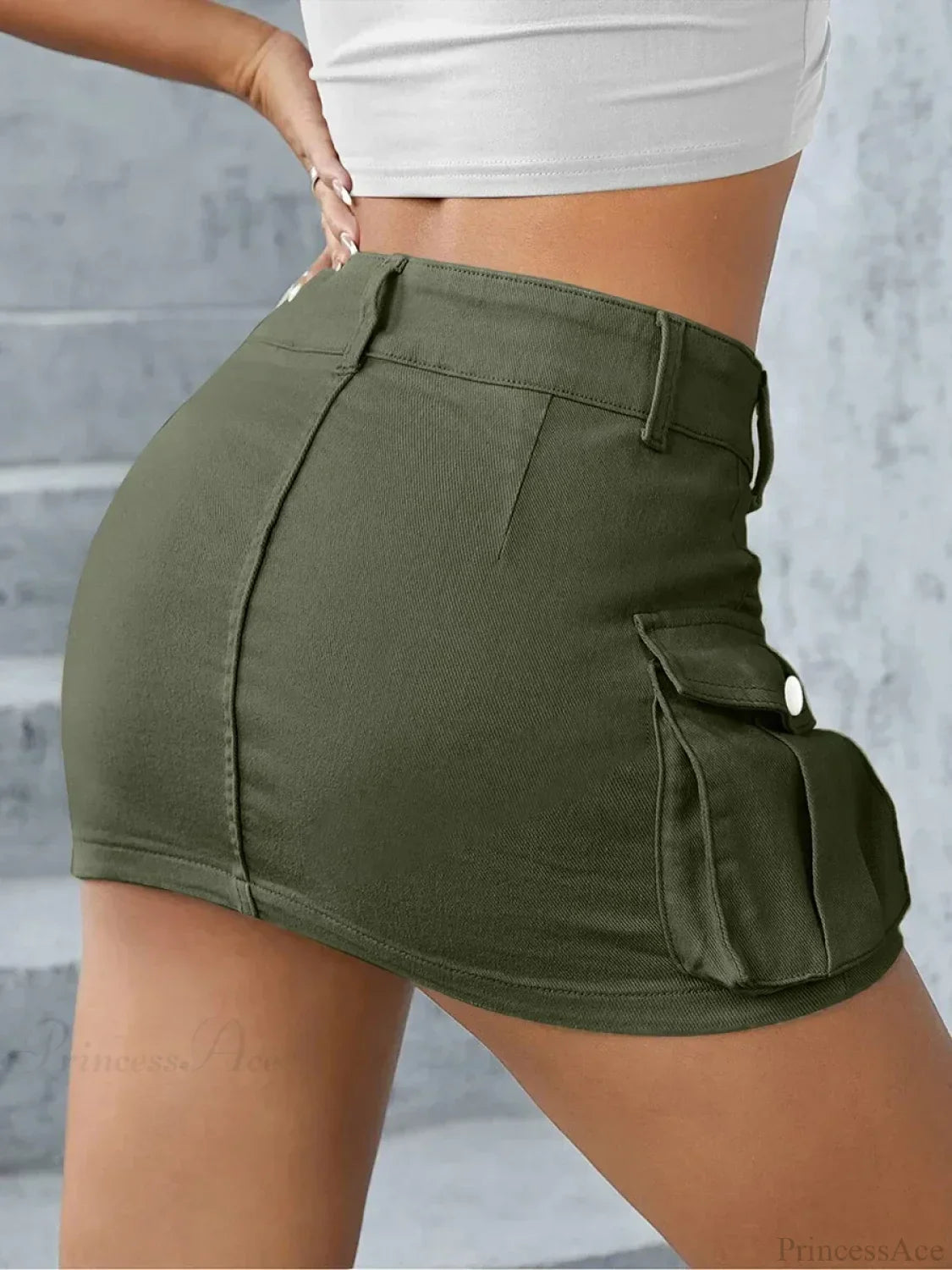 Cargo Pocket Low Waist Skirt image 3