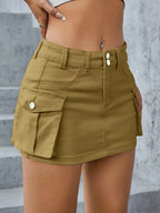 Cargo Pocket Low Waist Skirt image 4