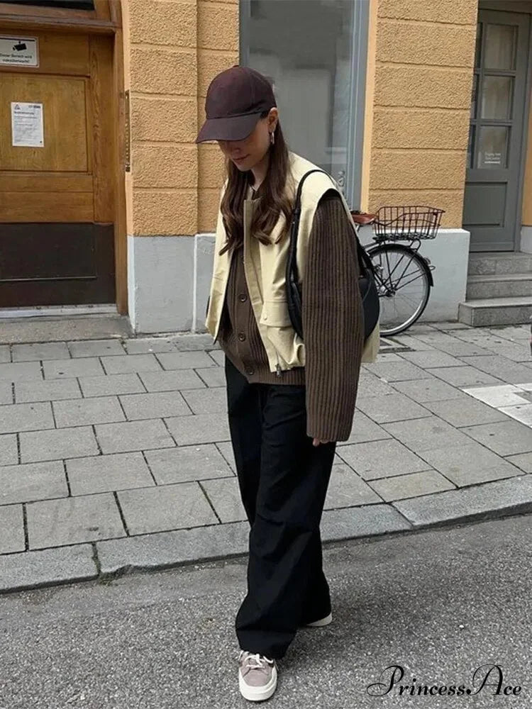 Cargo Pocket Stylish Drawstring Waistcoat image 4