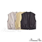 Cargo Pocket Stylish Drawstring Waistcoat image 11