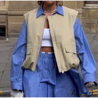 Cargo Pocket Stylish Drawstring Waistcoat image 22