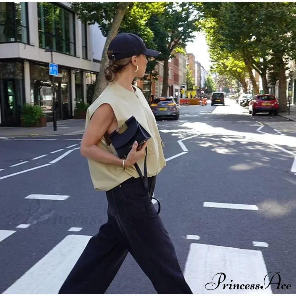 Cargo Pocket Stylish Drawstring Waistcoat image 17