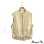 Cargo Pocket Stylish Drawstring Waistcoat image 9