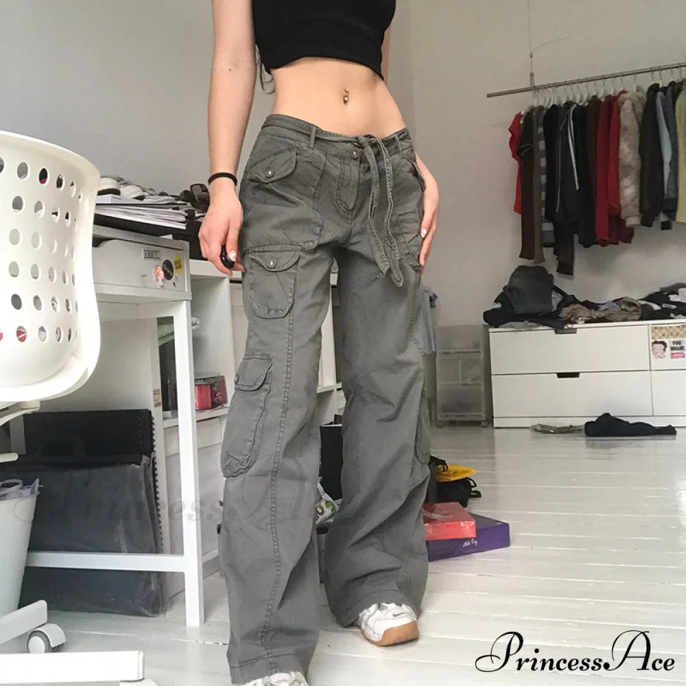 Cargo Streetwear Mom Pants Baggy Low Leg Waist 90s Denim Vintage Wide Jeans Trousers Trendy Korean Grunge Hippie Outfits image 1